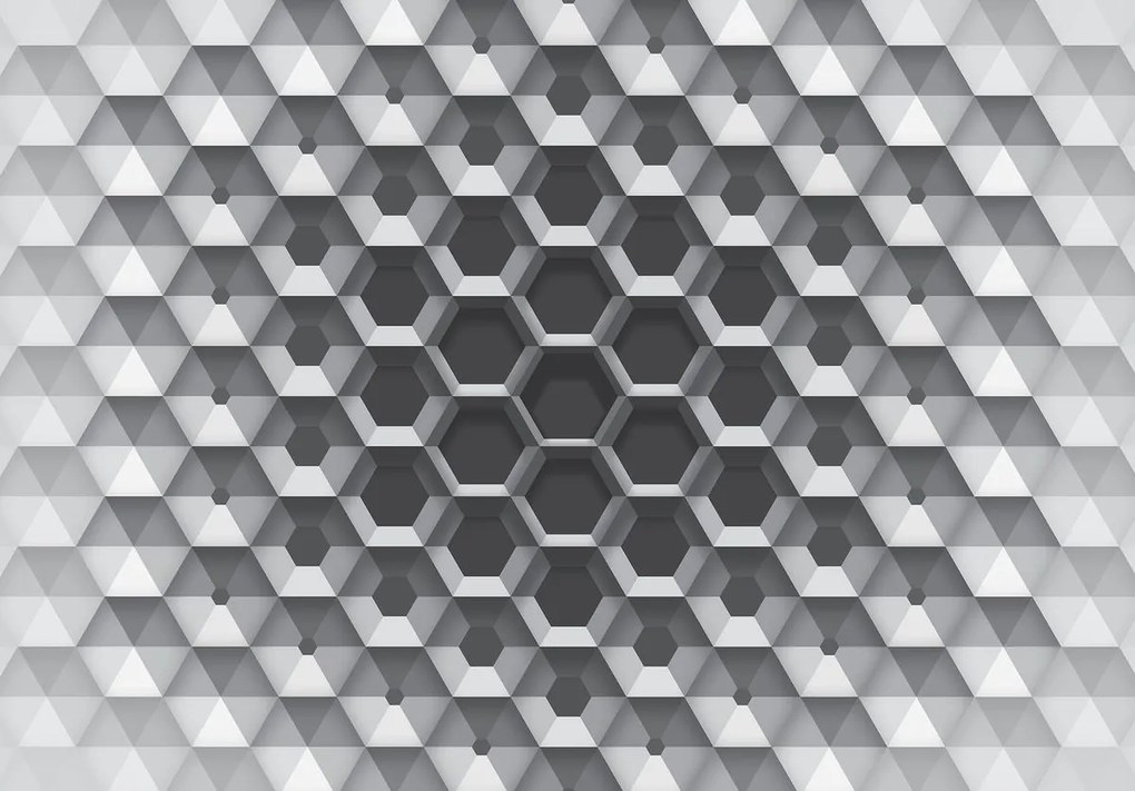 Fototapet - 3D hexagon (152,5x104 cm), în 8 de alte dimensiuni noi