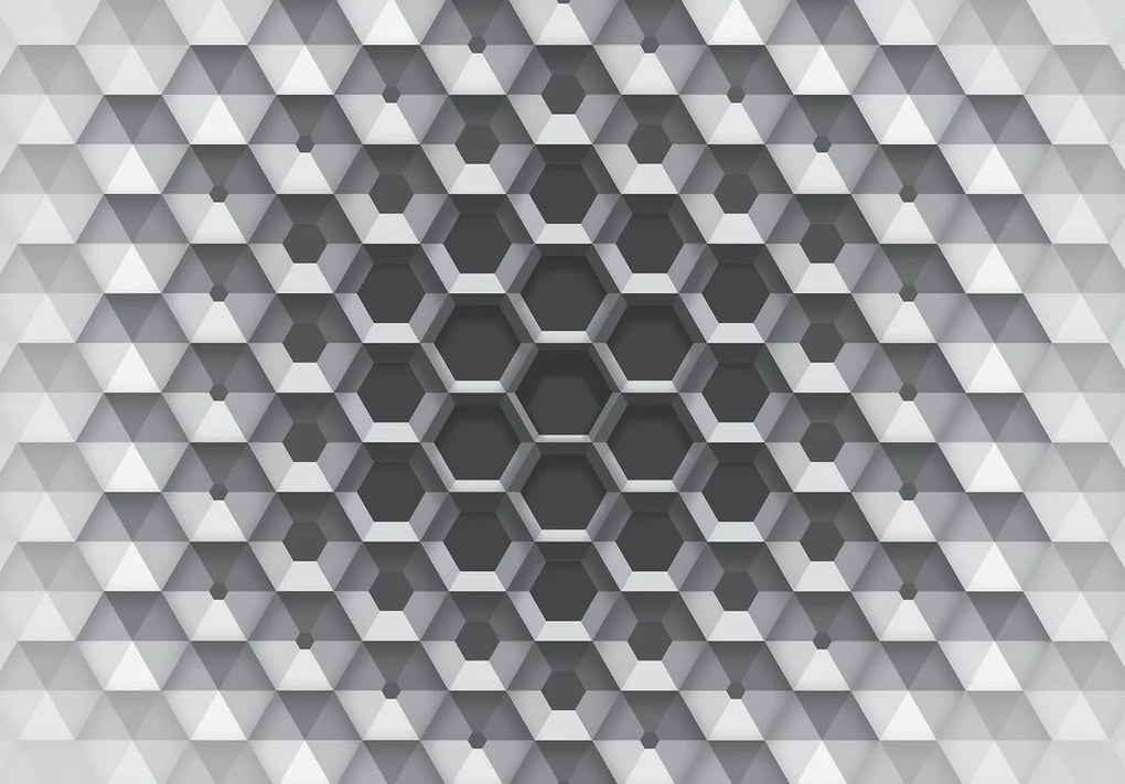 Fototapet - 3D hexagon (152,5x104 cm)
