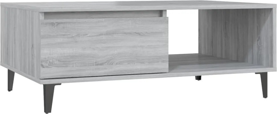 vidaXL Masă de cafea, gri sonoma, 90x60x35 cm, lemn compozit