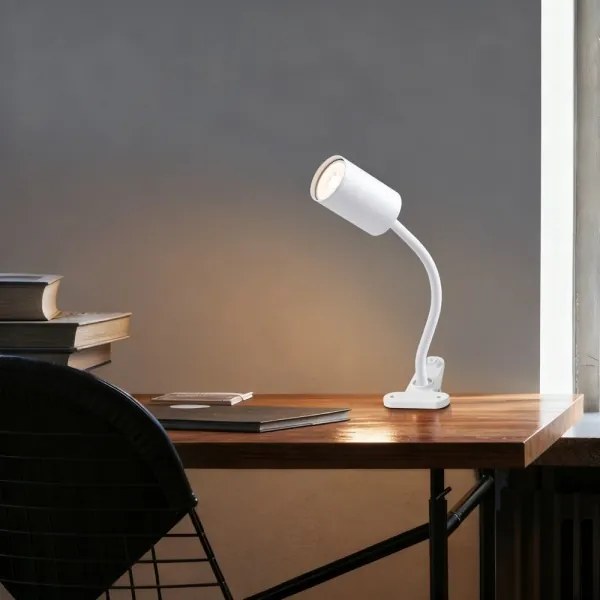 Immax NEO 08294L - Lampă flexibilă cu clemă PUNTO 1xGU10/9W/230V albă