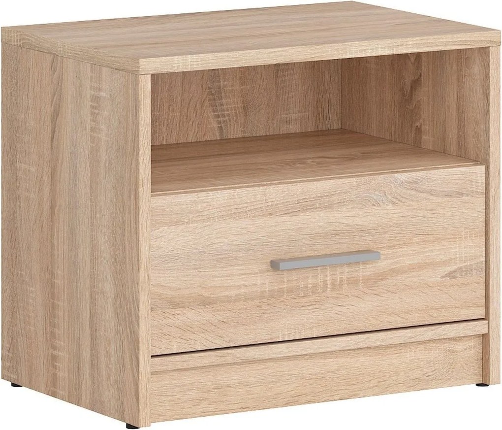 Noptiera NEPO PLUS, stejar sonoma, PAL, 50x34x43 cm