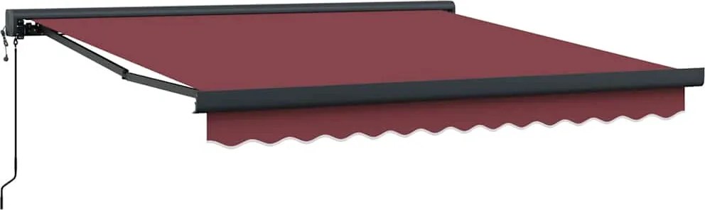 vidaXL Copertina retractabilă automat, vișiniu, 300x250 cm