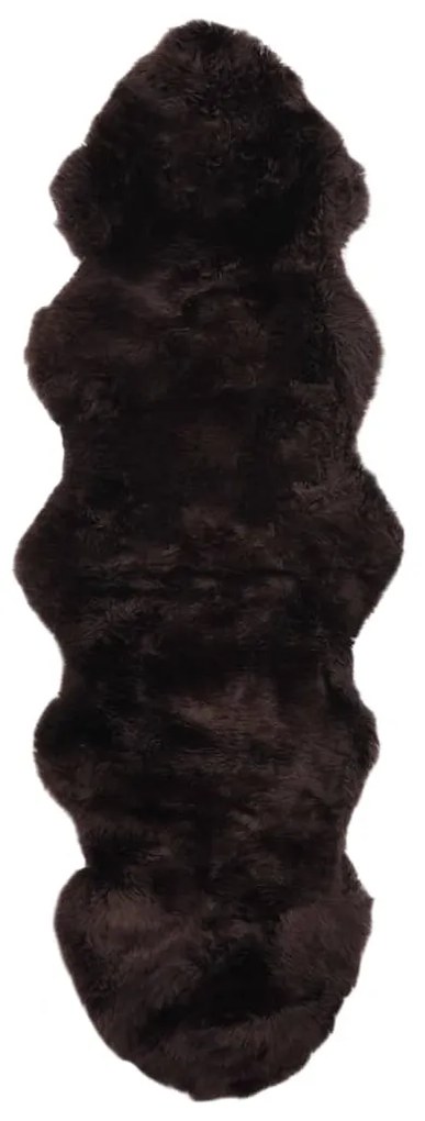 vidaXL Covor din piele de oaie, maro, 60 x 180 cm