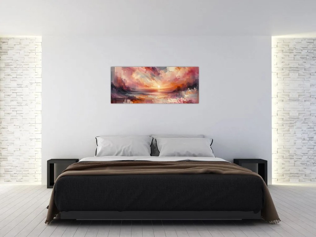 Tablou - Răsărit pictat (120x50 cm)