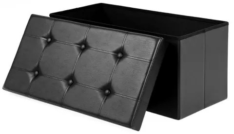 Bancă SULTAN din piele, neagră