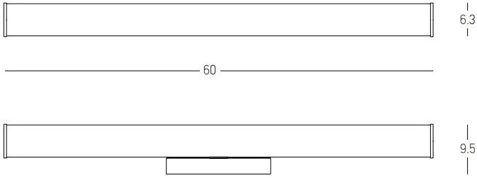 Aplica LED pentru baie design liniar Cleo 60cm