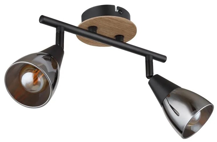 Aplica 2L design modern Mubby negru, maro