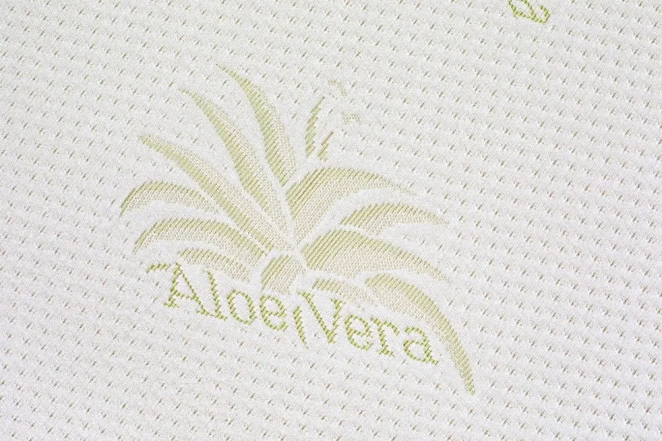 Topper saltea Aloe Vera Therapy Memory Arctic Gel 7 zone de confort, Green Future, 140x200 cm