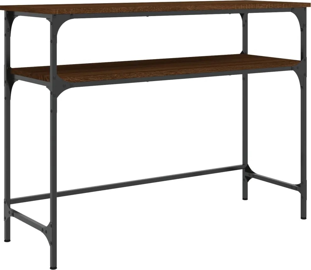 vidaXL Măsuță consolă, stejar maro, 100x35,5x75 cm, lemn prelucrat