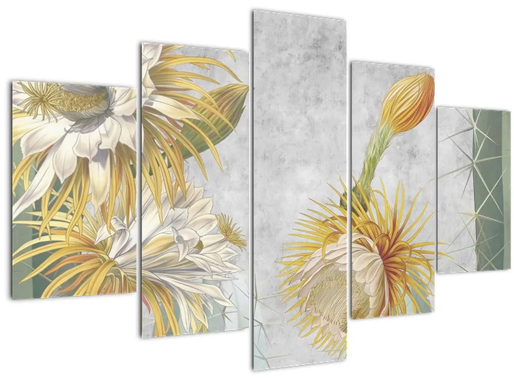 Tablou - Cactuși înfloriți (150x105 cm)