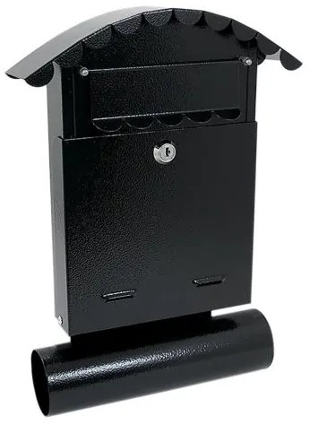 Cutie postala, cu loc pentru ziar, negru, format B6, 24.5x7x36.5 cm, Damech