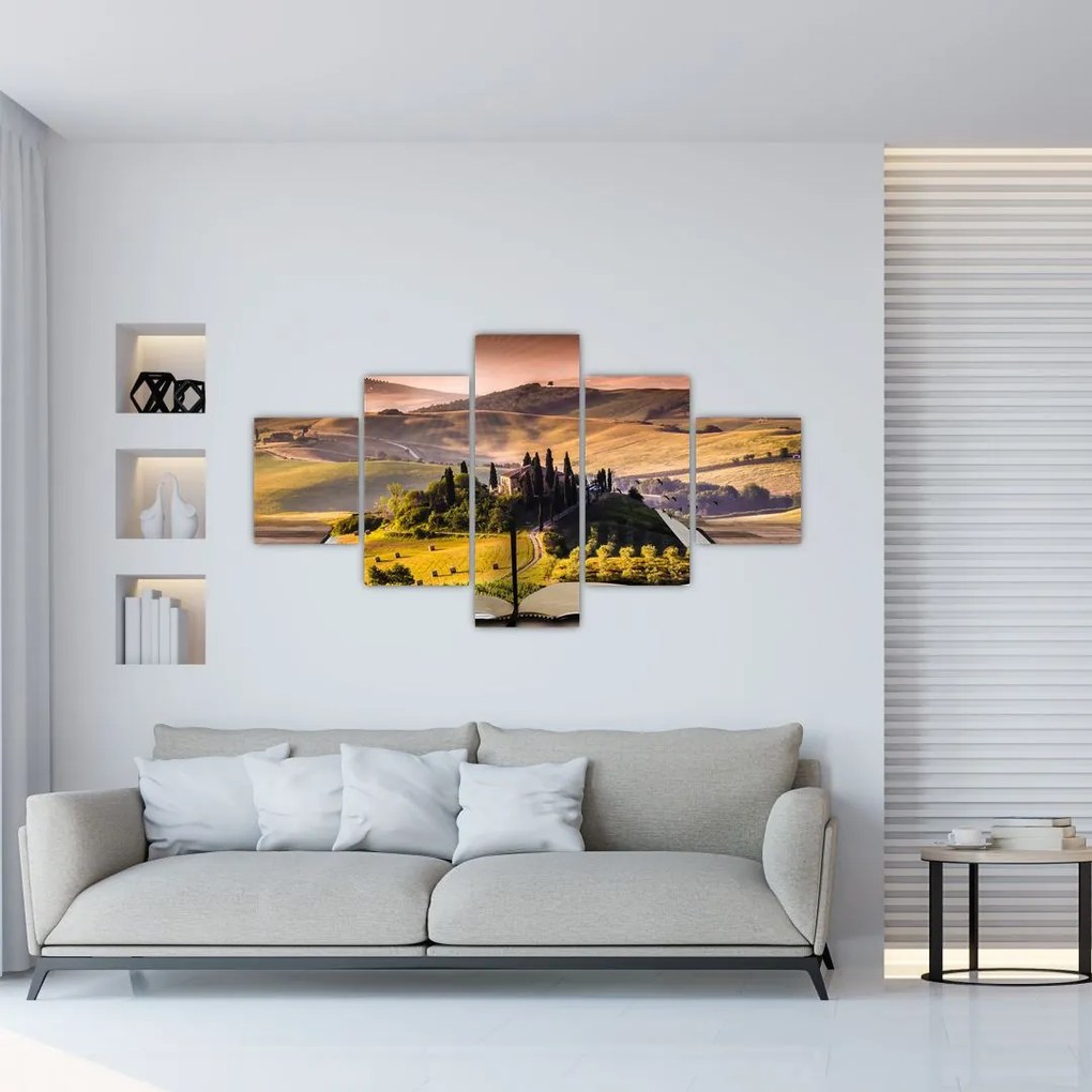 Tablou cu peisaj în carte (125x70 cm), în 40 de alte dimensiuni noi