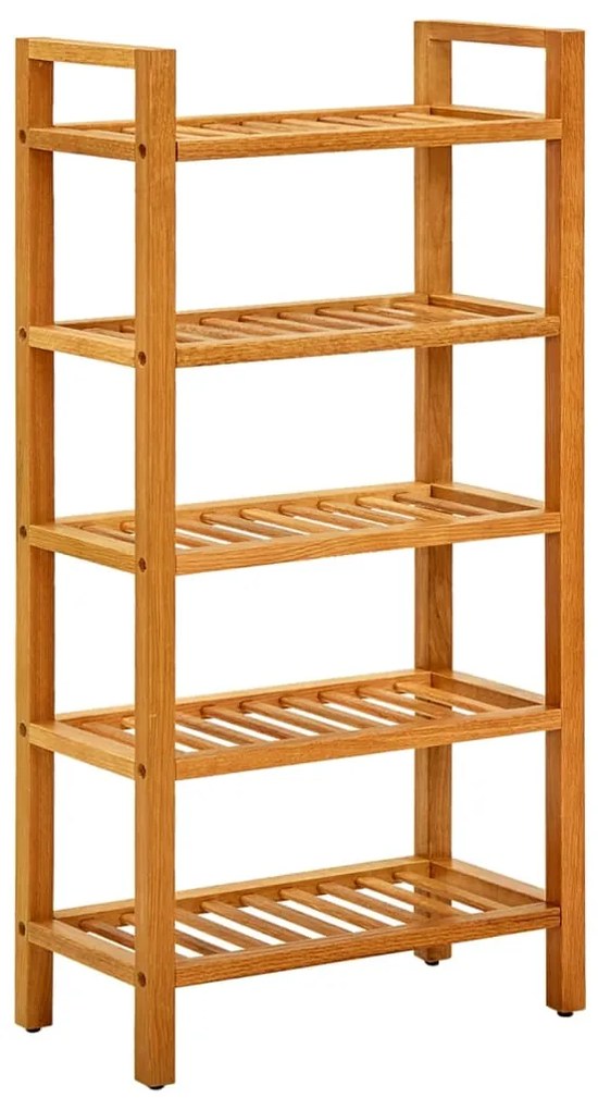 vidaXL Pantofar cu 5 rafturi, 50x27x100 cm, lemn masiv de stejar