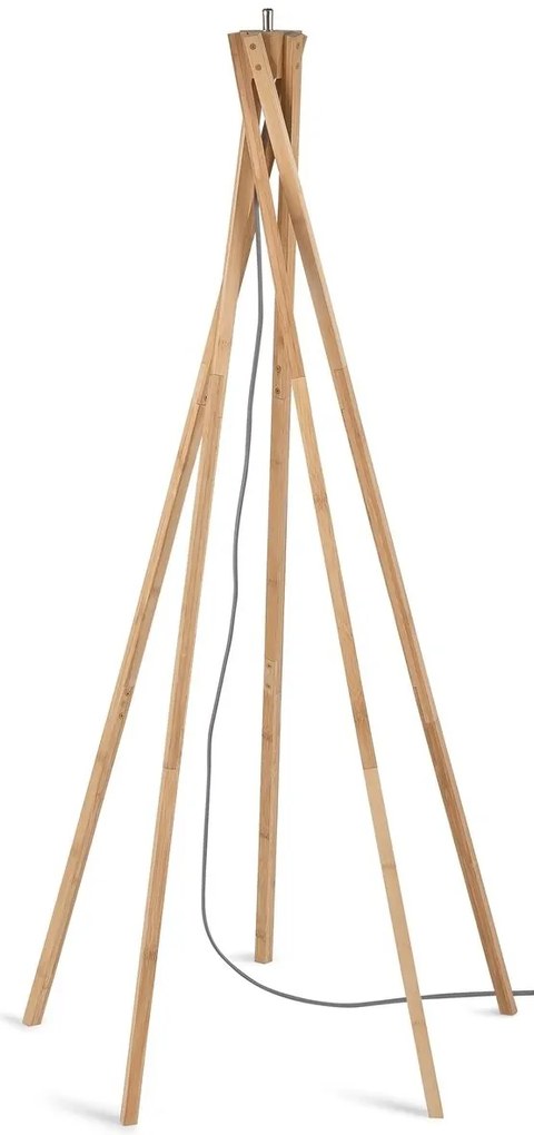 Lampadar eco din bambus Java 5-legs nat/50x22, bl/nat