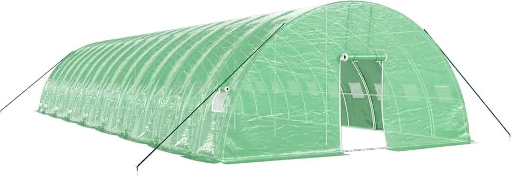 vidaXL Seră cu cadru din oțel, verde, 96 m², 16x6x2,85 m