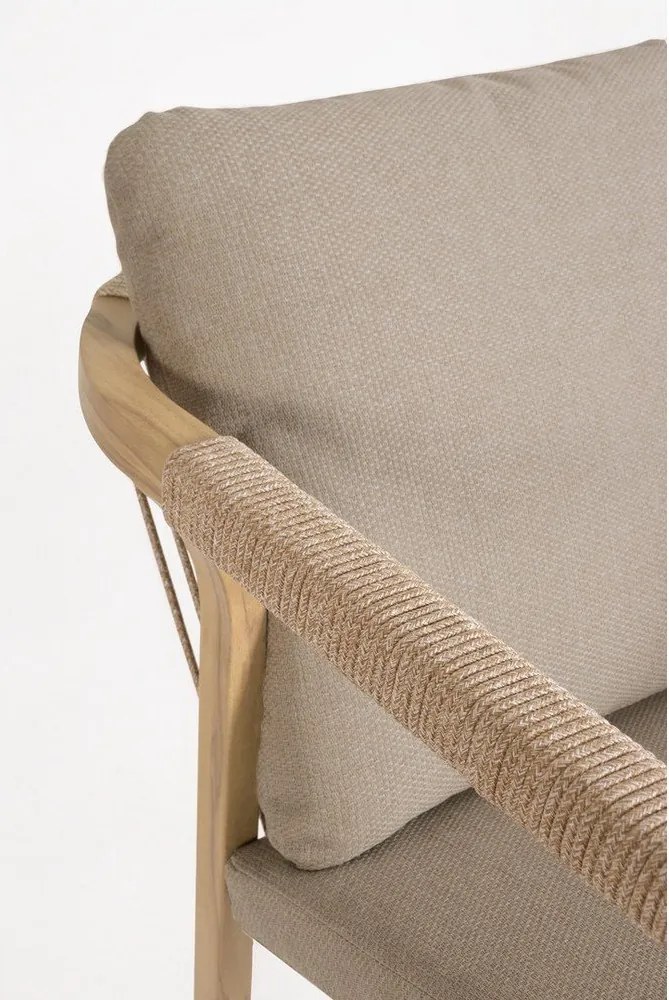 Scaun de grădină în culoare naturală din metal Kalimera – Bizzotto