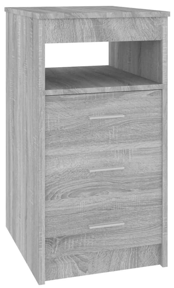 815094 vidaXL Dulap cu sertar, sonoma gri, 40x50x76 cm, lemn prelucrat
