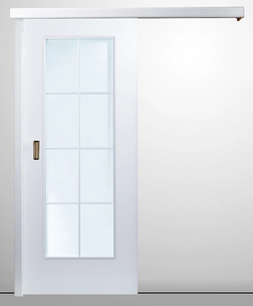 Usa glisanta HDF aplicata pe perete - Colectia VINTAGE 5.4 Toc reglabil de bordare 260-350 mm, Gri Antracit, Folie Decor