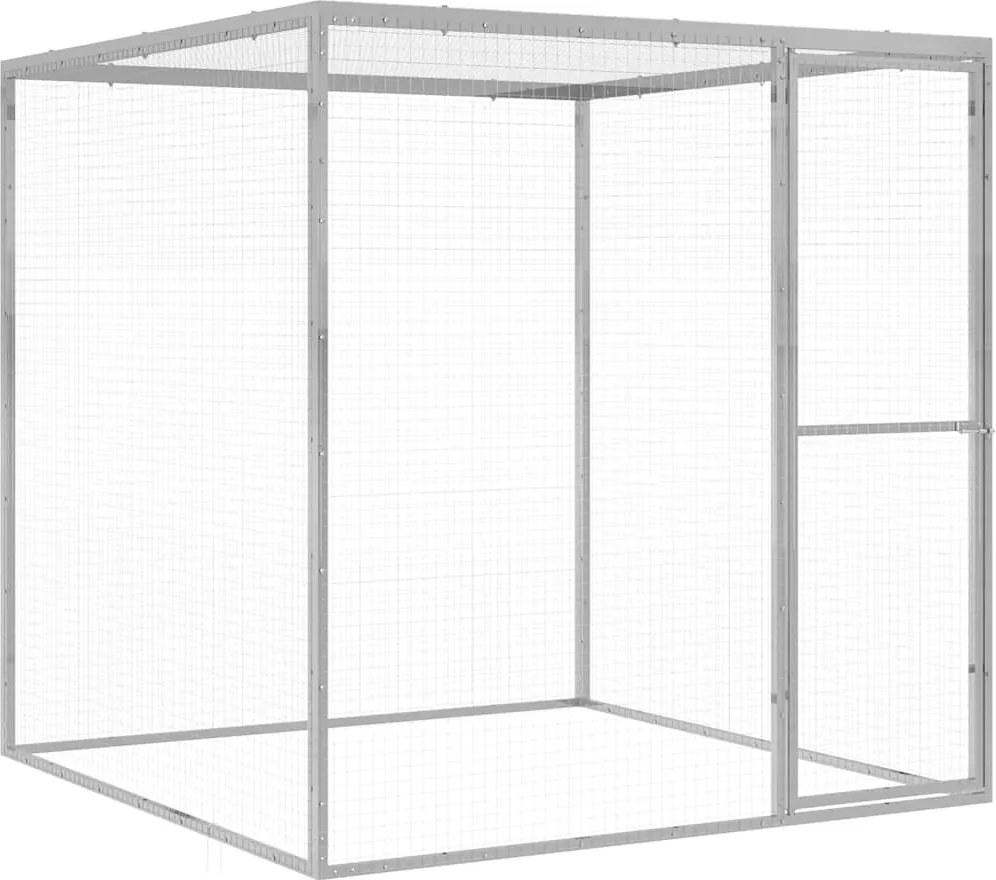 vidaXL Cușcă pentru pisici, 1,5x1,5x1,5 m, oțel galvanizat
