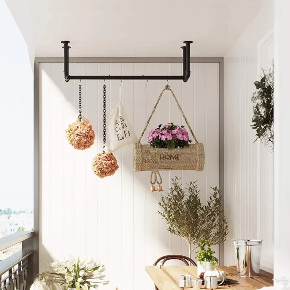 Set cuier metal suspendat, 110 x 30 x 29.3 cm
