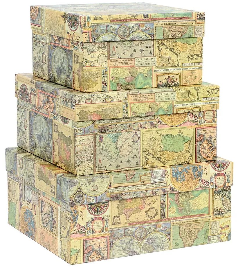 Cutii de cadouri 3 buc. Maps – Kartos