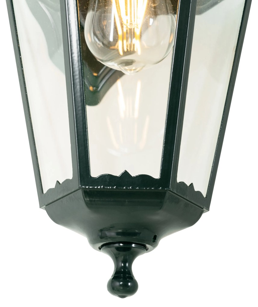 Lanterna clasica de perete de exterior verde inchis IP44 - New Orleans jos