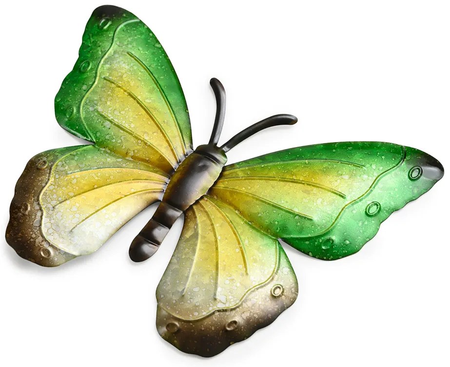 Decoratiune de perete din metal fluture BUTTERFLY 30 cm - diverse culori Culoare: Rosu