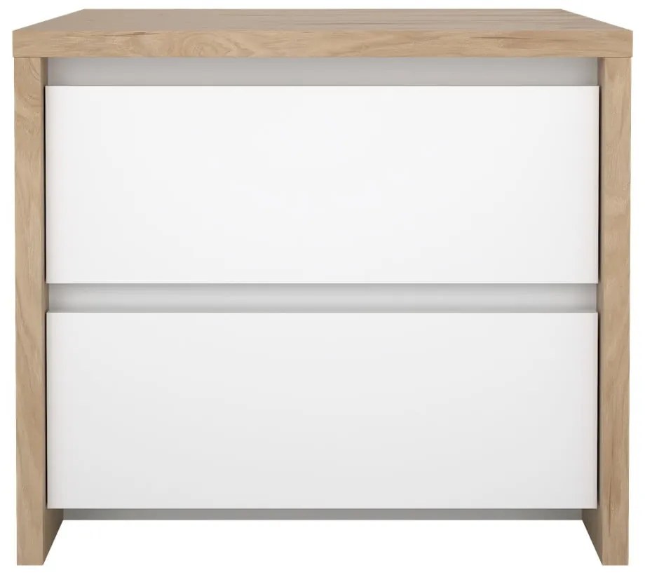 Noptieră albă-în culoare naturală Next – Tvilum