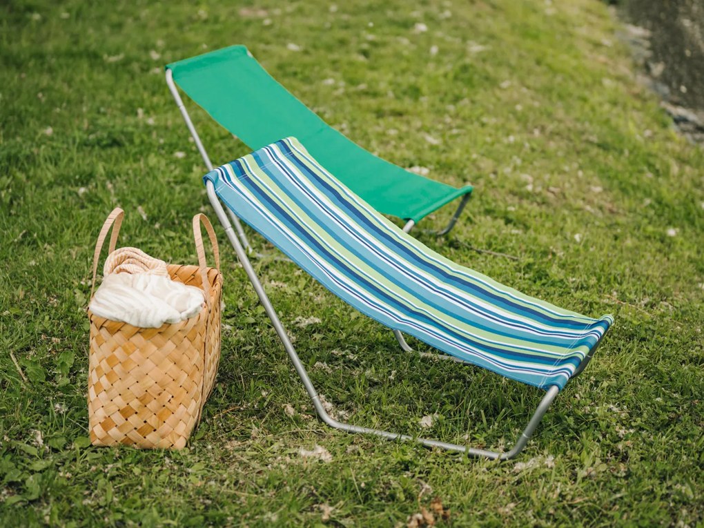 Sezlong pliabil de plaja SAND, verde