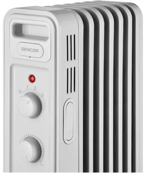 Sencor - Radiator cu ulei, 7 elemente, 600/900/1500 W, 230 V, alb