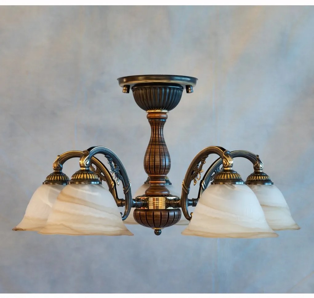 Lustra rustica aplicata cu 5 brate design italian 5921