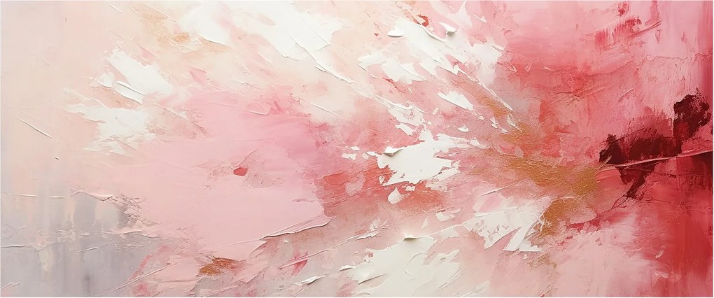 Tablou - Abstract roz (120x50 cm)