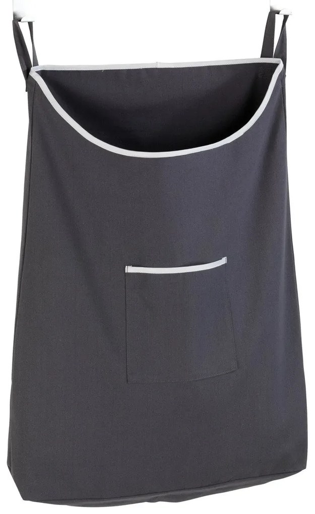 Sac pentru rufe, haine CANGURO GREY, suspendat pe ușă, WENKO, gri