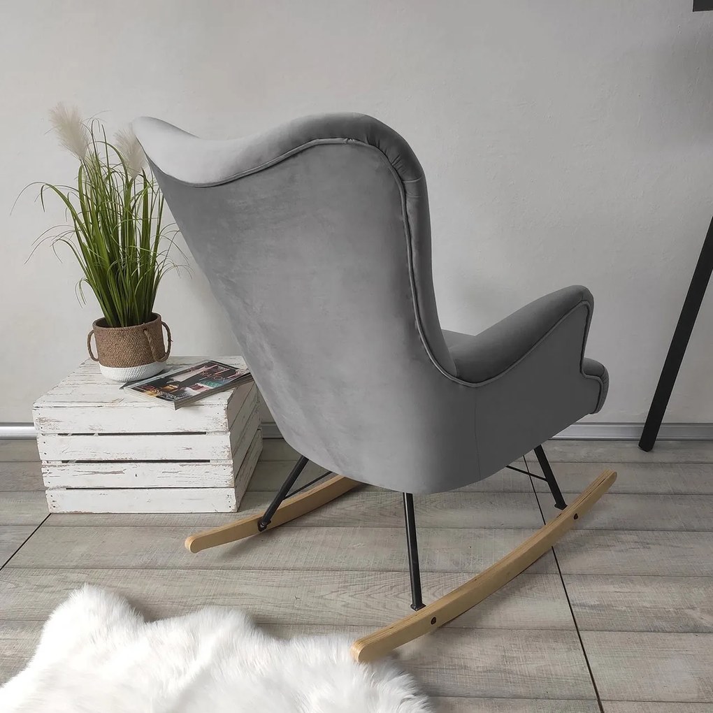 Fotoliu balansoar în stil scandinav Aria (Magic Velvet 2217). 1059397