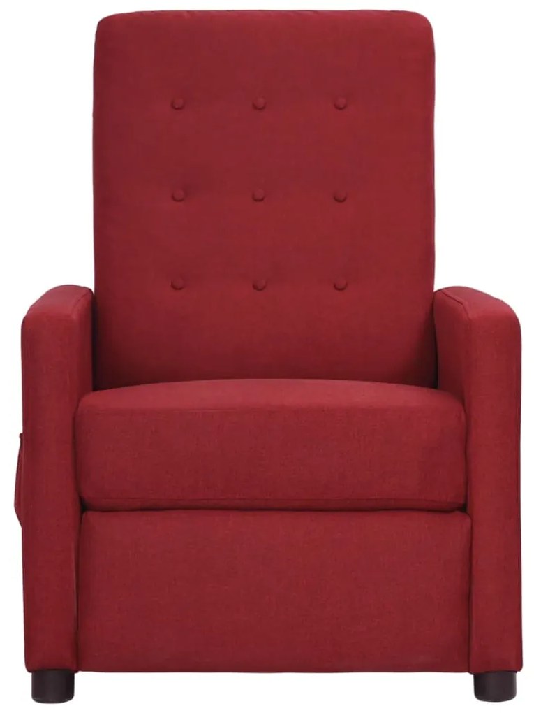 338993 vidaXL Fotoliu de masaj, roșu vin, material textil