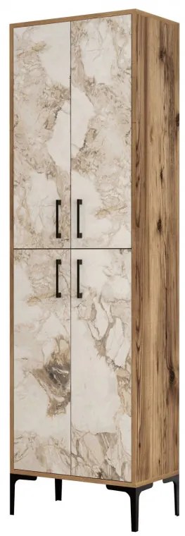 Dulap Pentru Baie Berlina Walnut-Alb