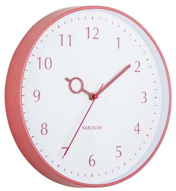 Karlsson 5992RD design ceas de perete roșu,diametru 30 cm