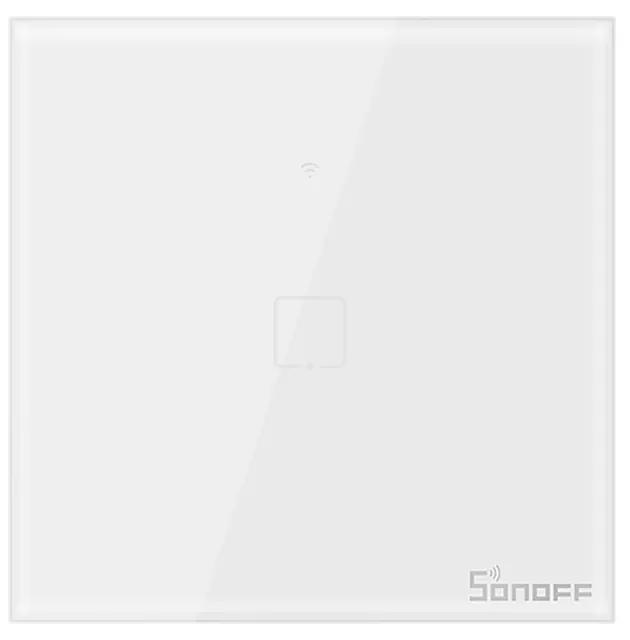 Intrerupator simplu cu touch Sonoff T1EU1C, Wi-Fi + RF, Control de pe telefonul mobil