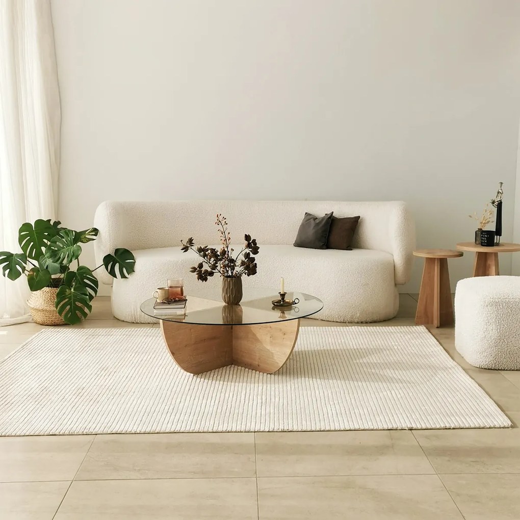 Măsuță de conferință Lily Sapphire Oak, stejar safir