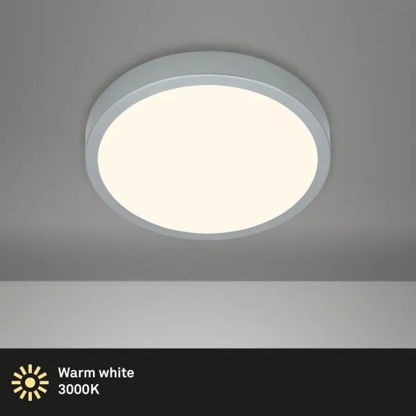 Plafonieră LED Briloner 3700-014 RUNA LED/16W/230V 3000K d. 28 cm argintiu