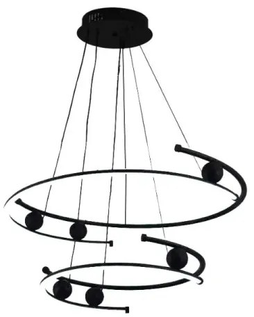 Lustră LED dimabilă pe cablu LED/80W/230V 3000-6500K + telecomandă