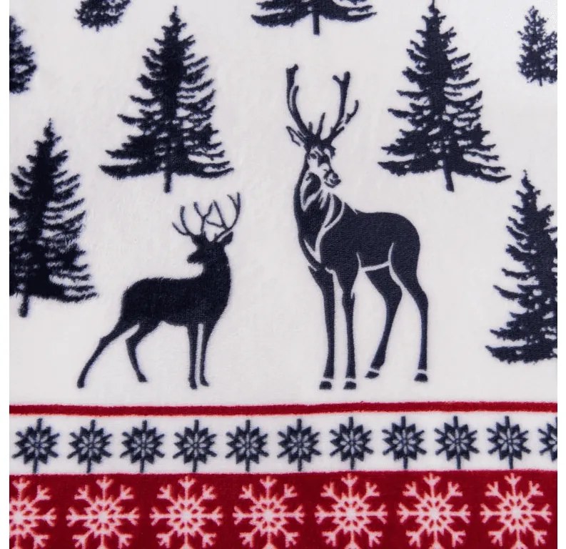 Set 2 buc Lenjerie cocolino TWINKLE CHRISTMAS colorat + Cearsaf Cocolino microplus cu elastic SOFT 180x200 cm alb, pat dublu