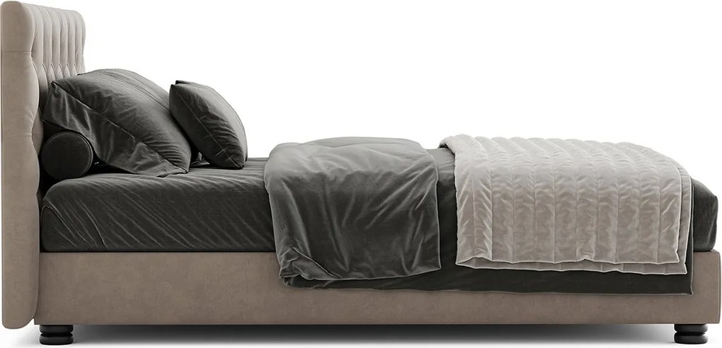 Pat tapițat New York cu saltea, 120/140/160/180 cm - 180x200