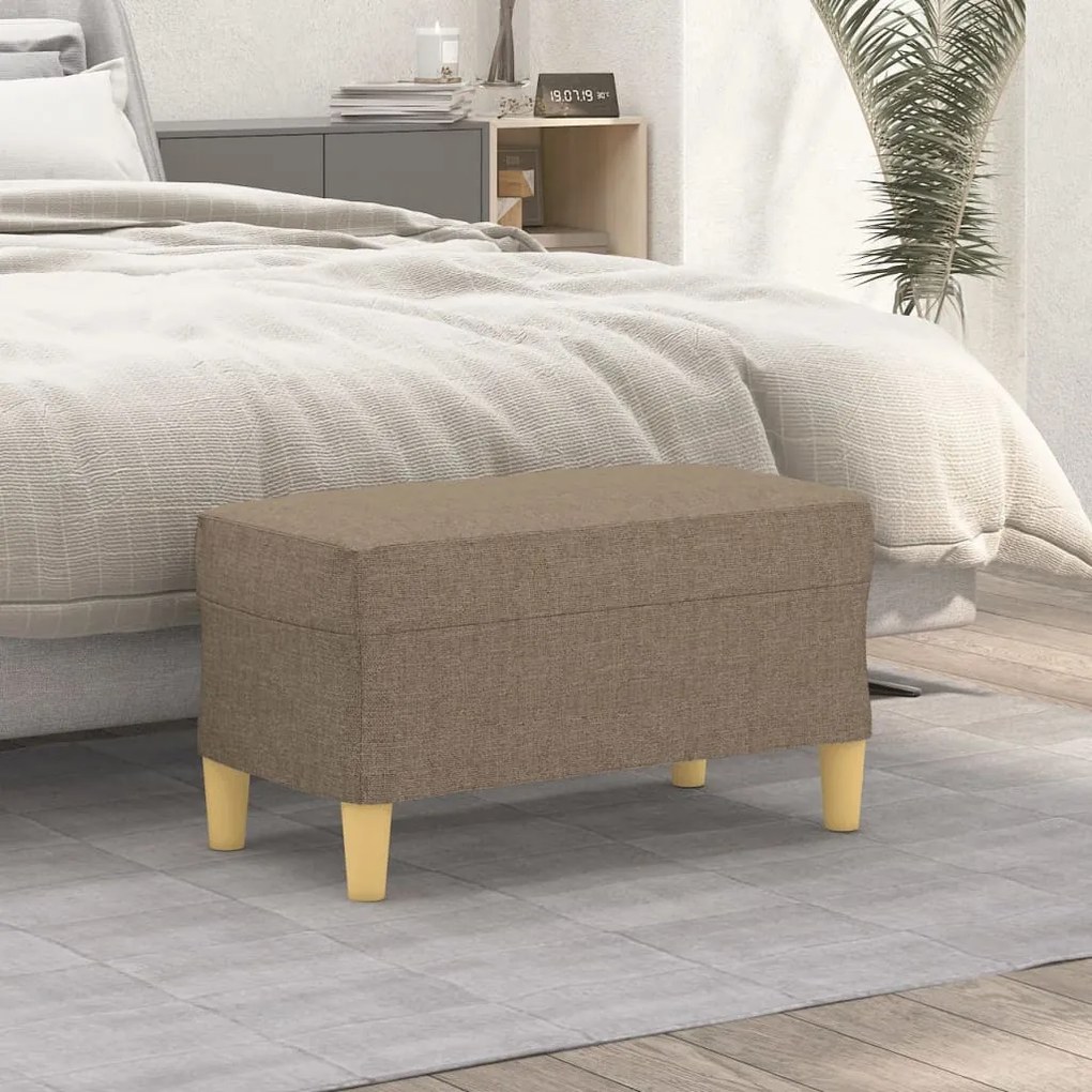 349374 vidaXL Bancă, gri taupe, 70x35x41 cm, textil