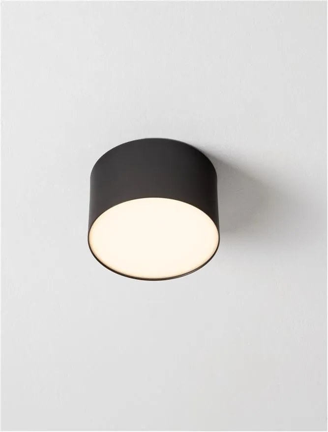 Spot aplicat, Plafoniera LED Luldo negru, 11cm