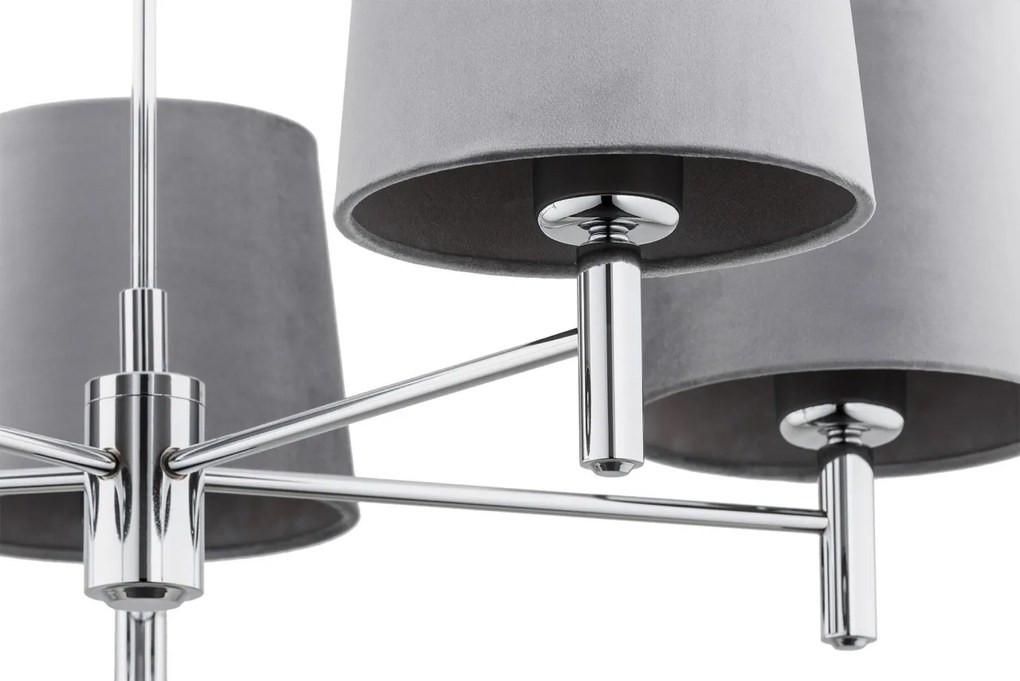 Candelabru modern design elegant BOLZANO 5L gri