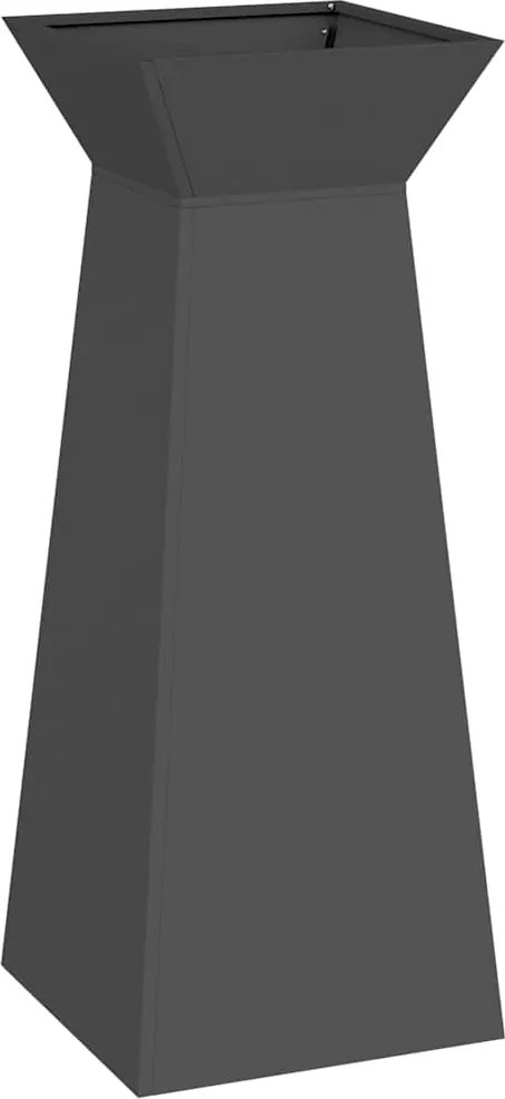 vidaXL Vază pe pilon Negru 40 x 40 x 100 cm