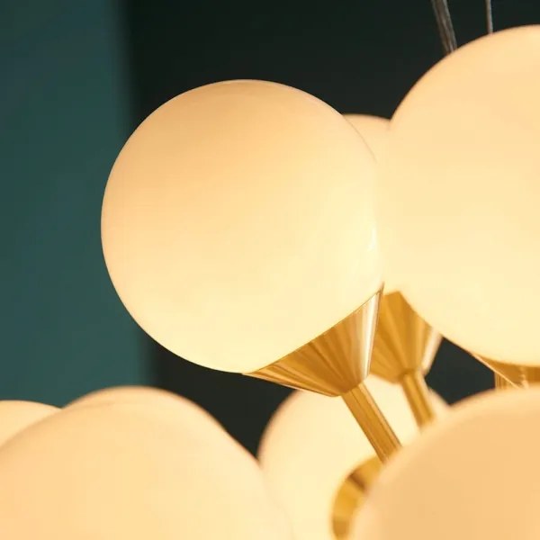 Endon 76499 - Lustru suspendat pe cablu OSCAR 28xG9/18W/230V, auriu