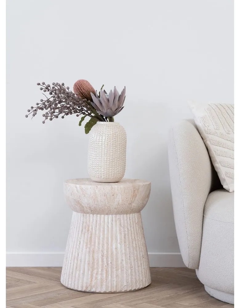 Măsuță de grădină rotundă din piatră ø 37 cm Bonn – House Nordic