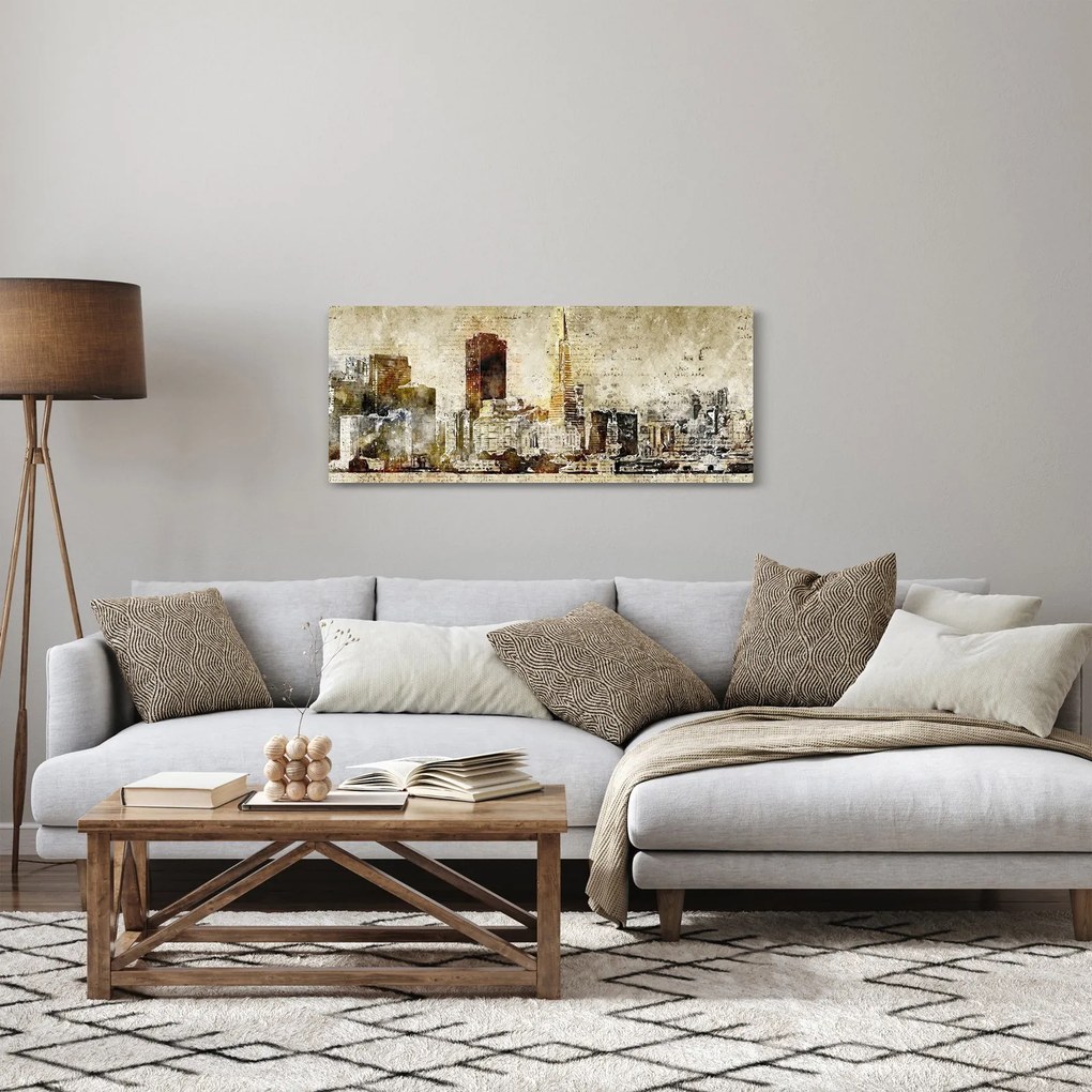 Tablou - Oraș artistic (120x50 cm)